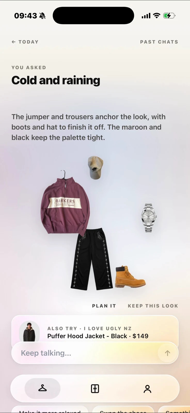 Vestis app screen: Shop the look